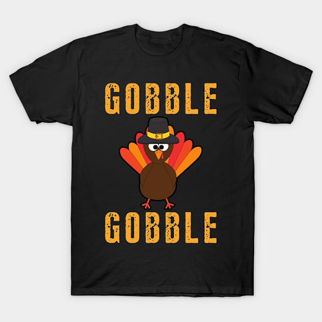 Gobble Little Cute Turkey T-Shirt by Arts-lf